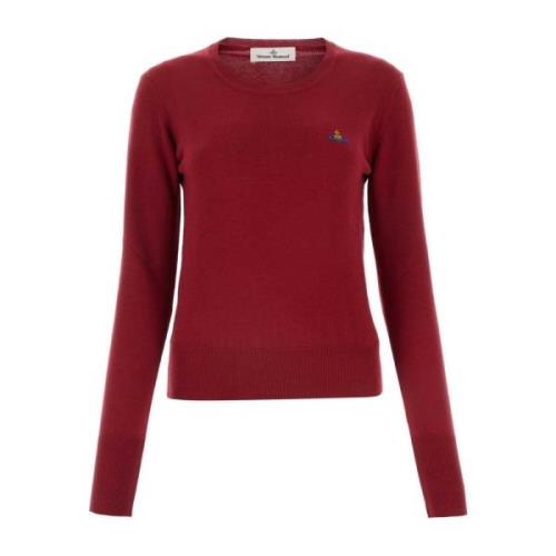 Vivienne Westwood Burgundy Bomullsblandad Tröja Red, Dam