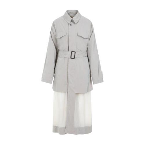 Maison Margiela Sand Trench Coat Gray, Dam