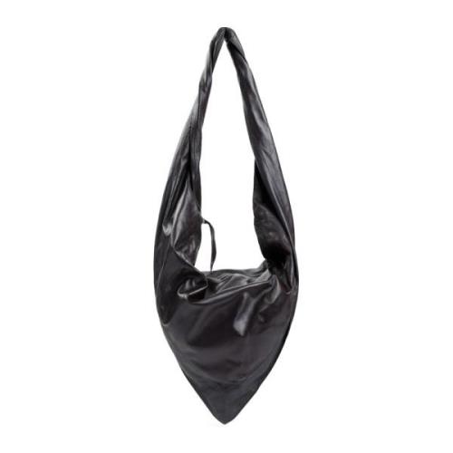 Lemaire Mörk Choklad Scarf Bag Black, Dam