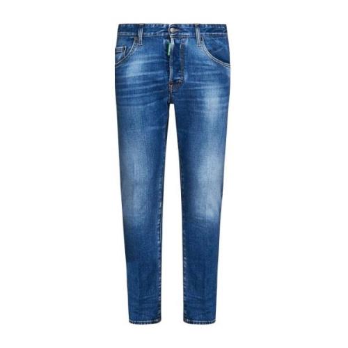 Dsquared2 Blå Bomull Denim Skater Jeans Blue, Herr