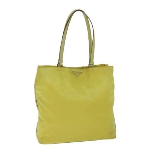 Prada Vintage Pre-owned Nylon totevskor Yellow, Dam