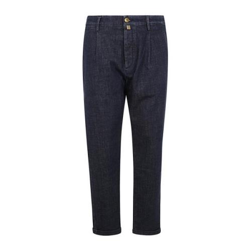 Jacob Cohën Slim Crop Pencil Pant Blue, Herr