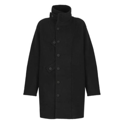 Yohji Yamamoto Svart ullrock för män Black, Herr