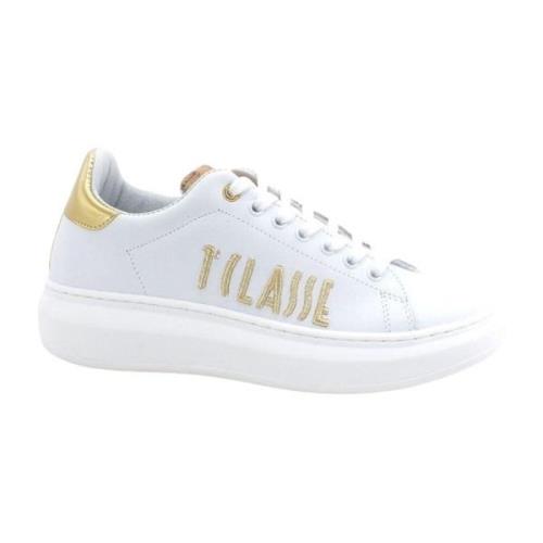 Alviero Martini 1a Classe Vita sneakers med guld präglad logotyp White...