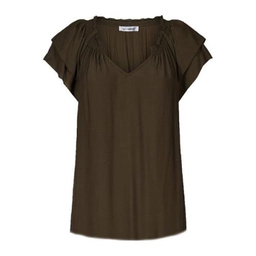 Co'Couture Sunrisecc Top Bluse 75683 39-Dark Army Brown, Dam