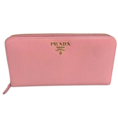 Prada Vintage Pre-owned Laeder plnbcker Pink, Dam