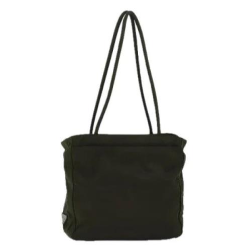 Prada Vintage Pre-owned Nylon totevskor Green, Dam