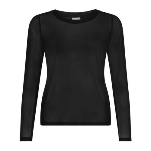 IN Front Långärmad Mesh T-shirt 14798 Svart Black, Dam