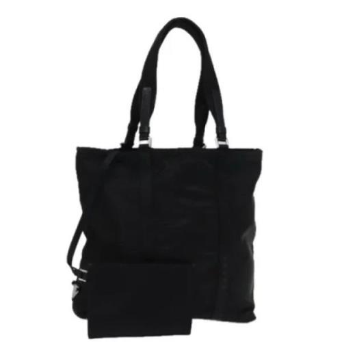 Prada Vintage Pre-owned Nylon totevskor Black, Dam