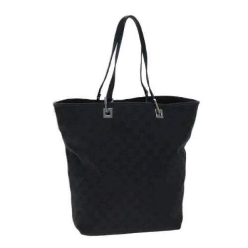 Gucci Vintage Pre-owned Canvas totevskor Black, Dam