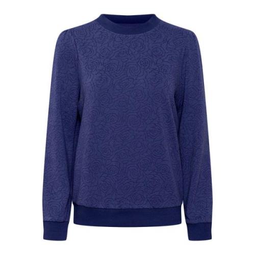 Saint Tropez Gandysz Sweatshirt Midnight Sail Blue, Dam