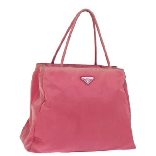 Prada Vintage Pre-owned Nylon totevskor Pink, Dam