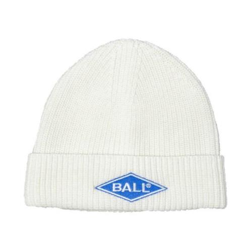 Ball Snygg Broderad Beanie Tillbehör i Optisk Vit White, Dam