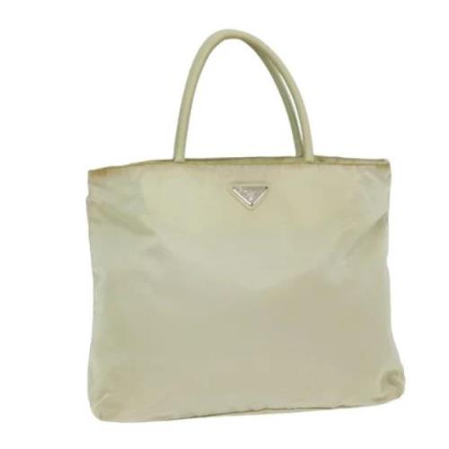 Prada Vintage Pre-owned Nylon totevskor Beige, Dam