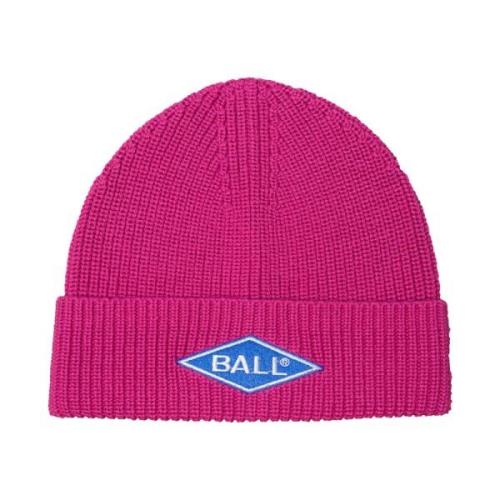 Ball Snygg Broderad Beanie Tillbehör Very Berry Pink, Dam