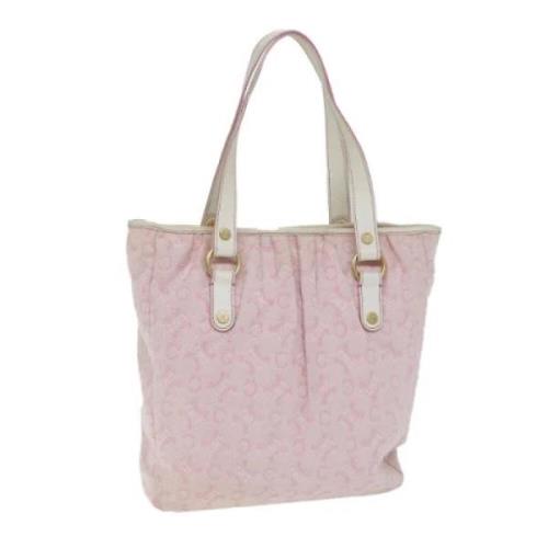 Celine Vintage Pre-owned Canvas axelremsvskor Pink, Dam