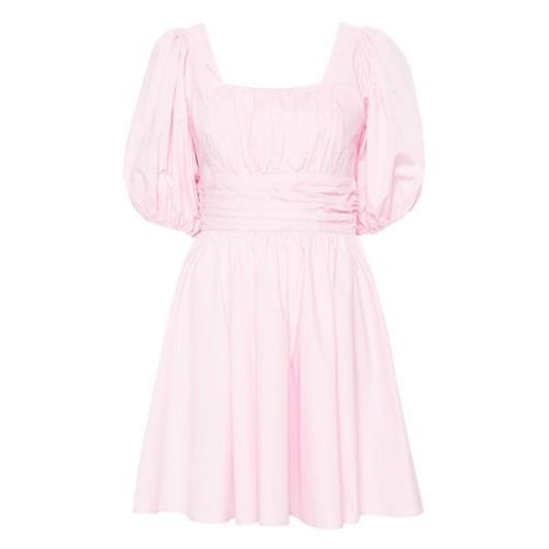 Rotate Birger Christensen Rosa Mini Klänning med Puffärmar Pink, Dam