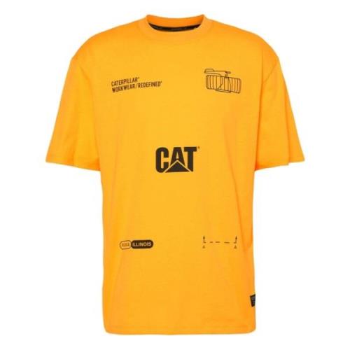 CAT T-shirt Orange, Herr