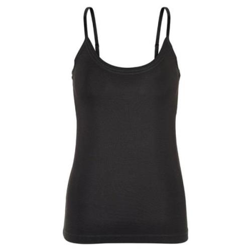 InWear Justerbar Axelbandslös Top Black, Dam