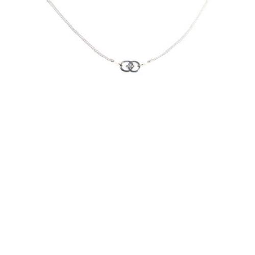 Noor of Sweden Pärla Logo Halsband Handgjord Unik Gray, Dam