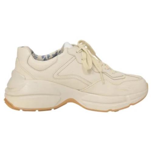 Gucci Vintage Pre-owned Laeder sneakers White, Dam