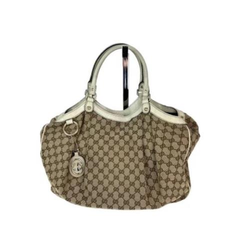 Gucci Vintage Pre-owned Canvas handvskor Brown, Dam