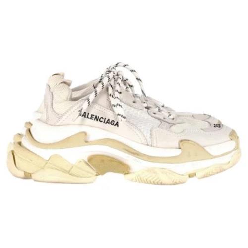 Balenciaga Vintage Pre-owned Polyester sneakers Beige, Dam