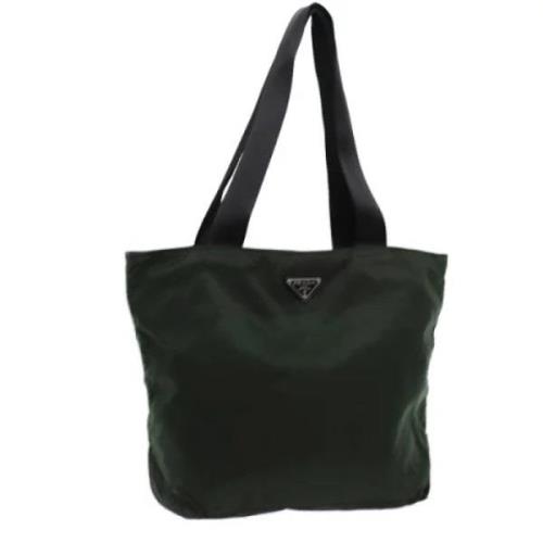 Prada Vintage Pre-owned Nylon totevskor Green, Dam