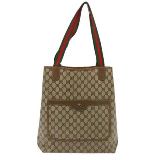 Gucci Vintage Pre-owned Canvas totevskor Beige, Dam