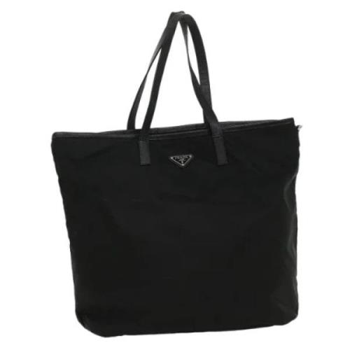 Prada Vintage Pre-owned Nylon totevskor Black, Dam