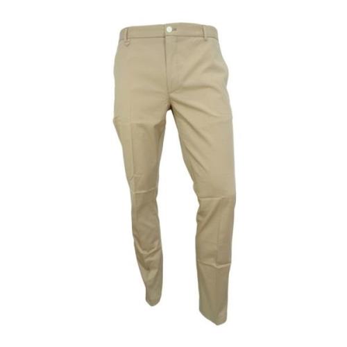 Hugo Boss Slim Fit Stretch Bomullsbyxor Beige, Herr