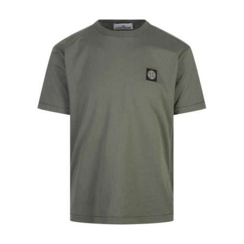 Stone Island Grön Bomull Jersey Slim Fit T-shirt Green, Herr