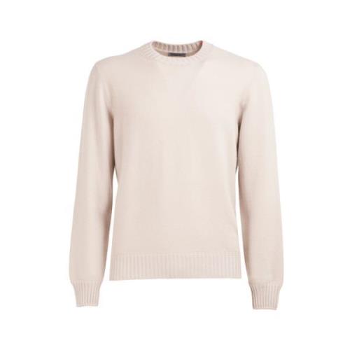 Vengera Beige Crewneck Sweater Beige, Herr