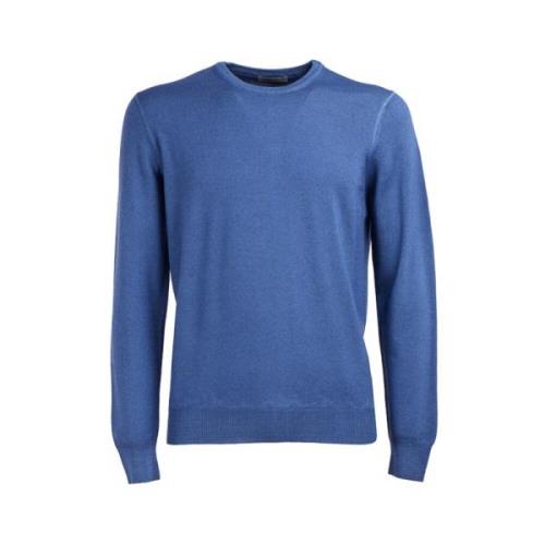 Vengera Ljusblå Crew Neck Sweater Blue, Herr