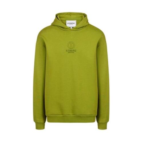 Iceberg Monogram Logo Hoodie Green, Herr