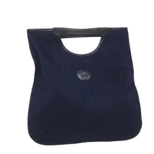 Celine Vintage Pre-owned Canvas handvskor Blue, Dam