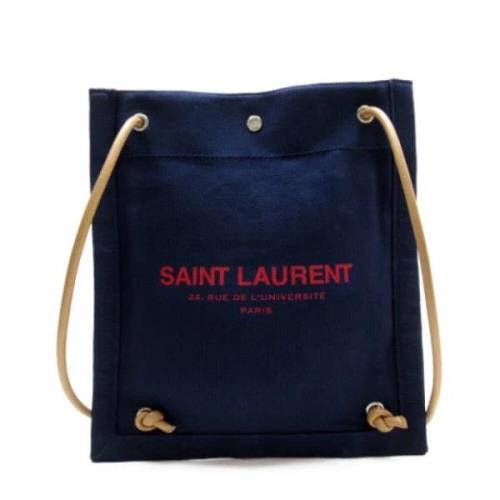 Yves Saint Laurent Vintage Pre-owned Laeder axelremsvskor Blue, Dam