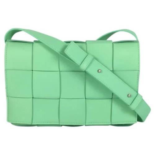 Bottega Veneta Vintage Pre-owned Laeder crossbodyvskor Green, Dam