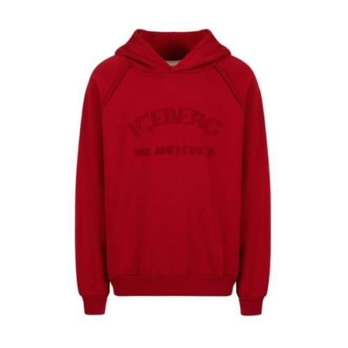 Iceberg Logo Hoodie Red, Herr