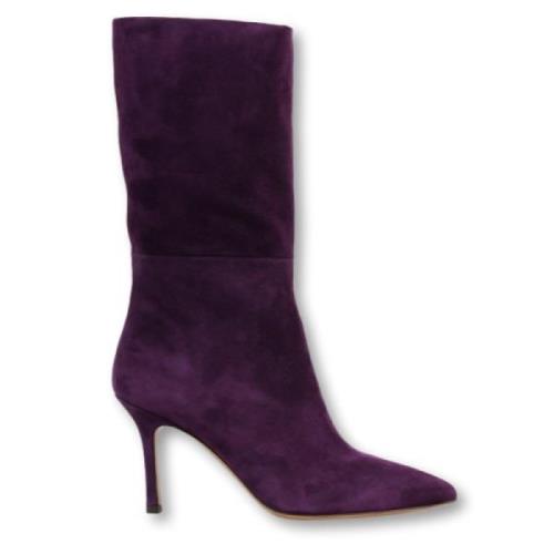 The Seller Lila Läder Ankelboots Purple, Dam