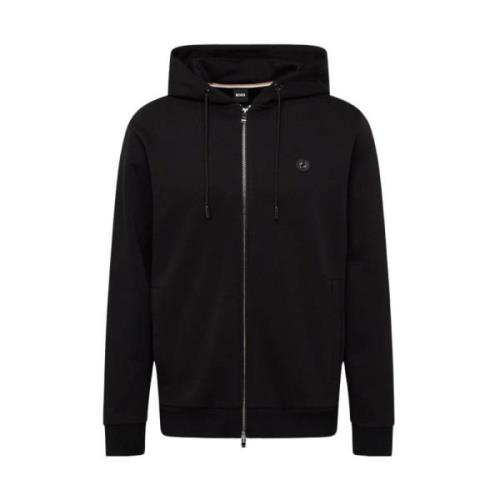 Hugo Boss Herr Zip Sweatshirt Marinblå Black, Herr