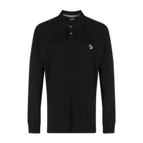 Paul Smith Logo-Patch Zebra Polo Shirt Black, Herr