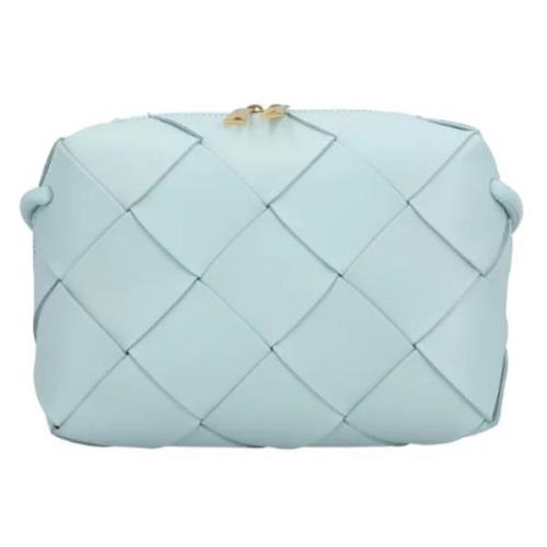 Bottega Veneta Laeder crossbodyvskor Blue, Dam