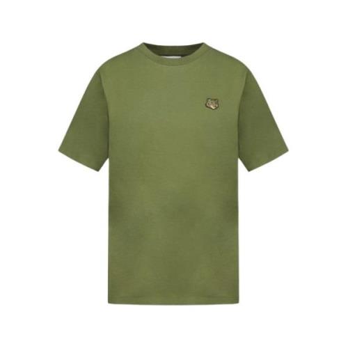 Maison Kitsuné Fox Head Patch Comfort T-Shirt - Grön Green, Herr