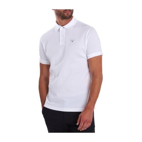 Barbour Vit Polo Skjorta Casual Stil White, Herr