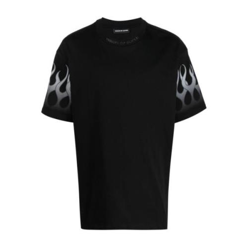 Vision OF Super Flame Print Svart T-shirt Black, Herr