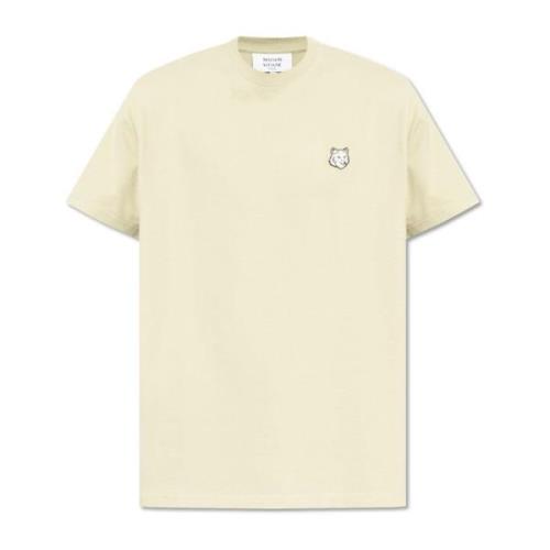 Maison Kitsuné T-shirt med logopatch Green, Herr