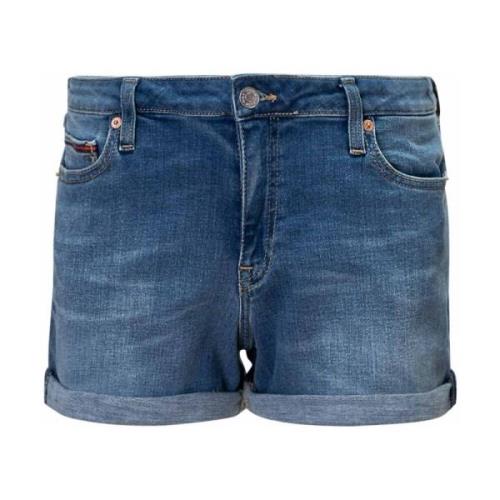 Tommy Hilfiger Dam Jeans Shorts Regular Fit Blå Blue, Dam