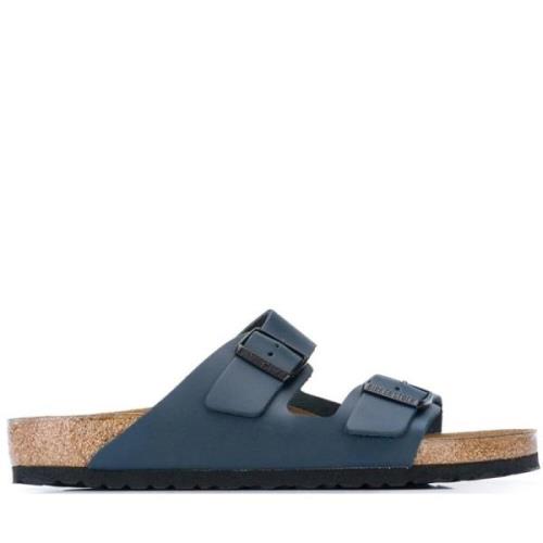 Birkenstock Arizona Natural Leather Sandaler Blue, Herr