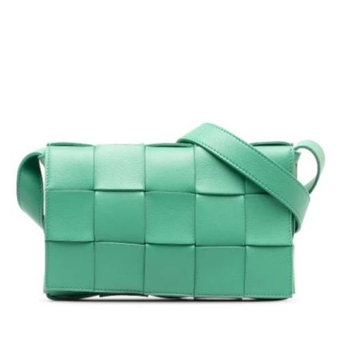 Bottega Veneta Vintage Pre-owned Laeder crossbodyvskor Green, Dam